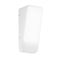 LED-ulkoseinälamppu Coupe, valkoinen, korkeus 20 cm, metalli