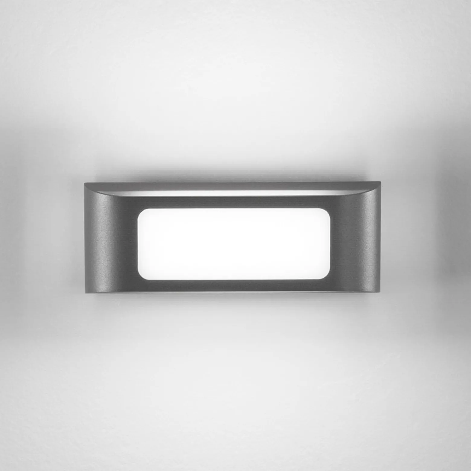LED-ulkoseinälamppu DESERT, antrasiitti, leveys 25 cm, metalli