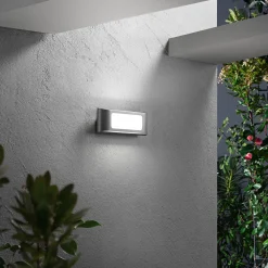 LED-ulkoseinälamppu DESERT, antrasiitti, leveys 25 cm, metalli