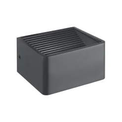 LED-ulkoseinälamppu Doninni 1, musta, leveys 13 cm, 2-lamppuinen.