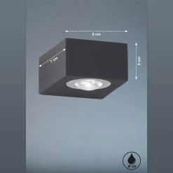 LED-ulkoseinälamppu Helsinki, musta