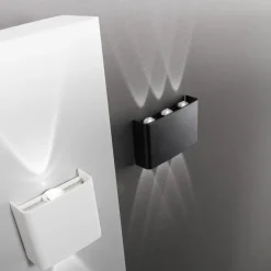 LED-ulkoseinälamppu KLEIN, musta, leveys 16 cm, muovi