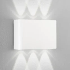 LED-ulkoseinälamppu KLEIN, valkoinen, leveys 16 cm, muovi