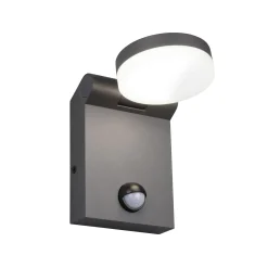 LED-ulkoseinävalaisin Adour, antrasiitti, anturi, kallistettava, CCT