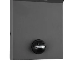 LED-ulkoseinävalaisin Adour, antrasiitti, anturi, kallistettava, CCT