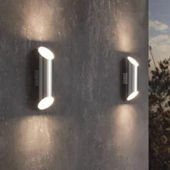 LED-ulkoseinävalaisin Agolada, ruostumaton teräs