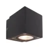 LED-ulkoseinävalaisin Cubodo Single Mini, alumiini, tummanharmaa