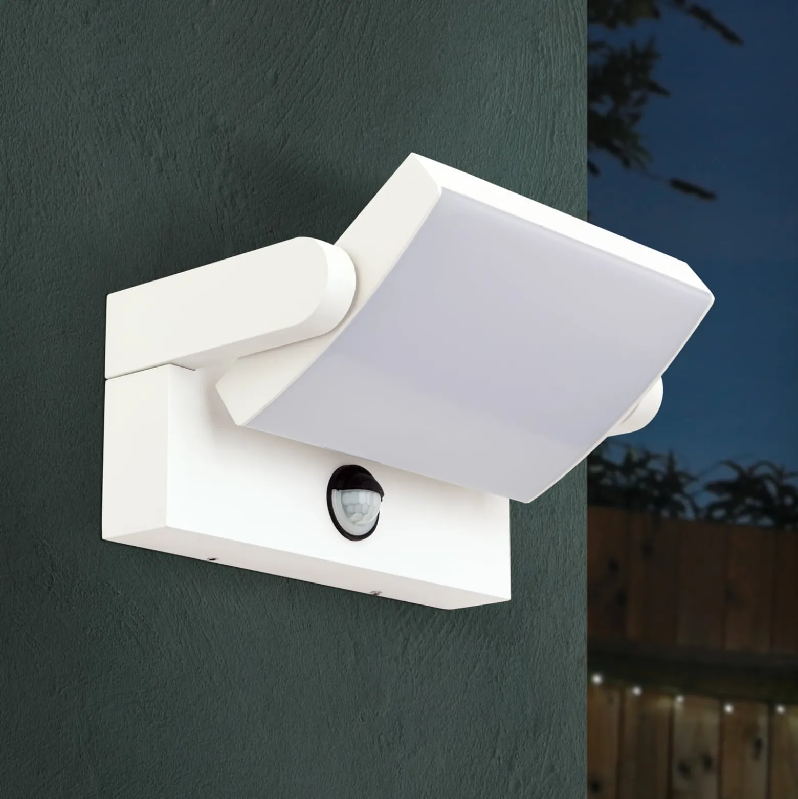 LED-ulkoseinävalaisin Ginger tunnistin, valk. IP54