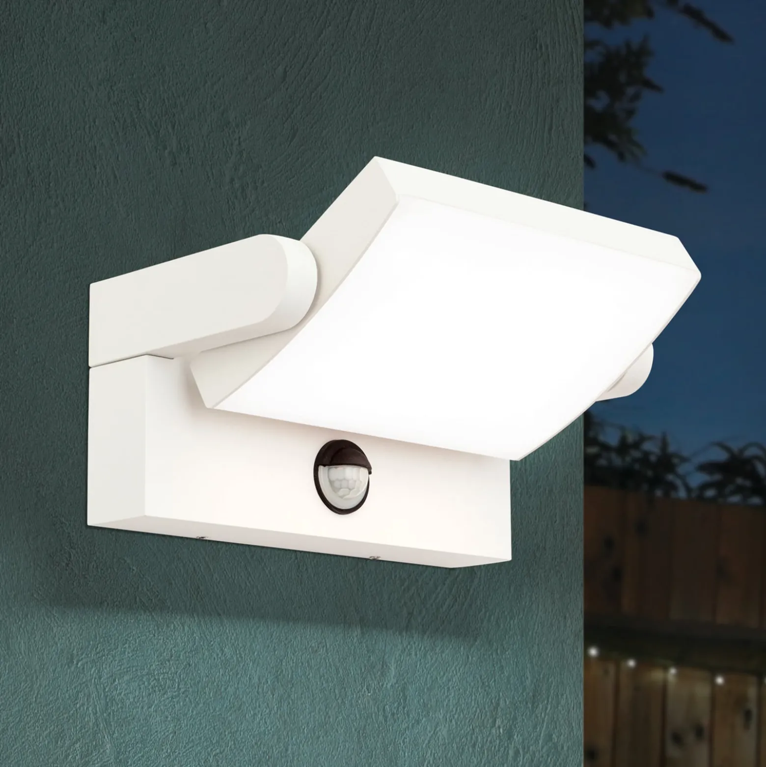 LED-ulkoseinävalaisin Ginger tunnistin, valk. IP54