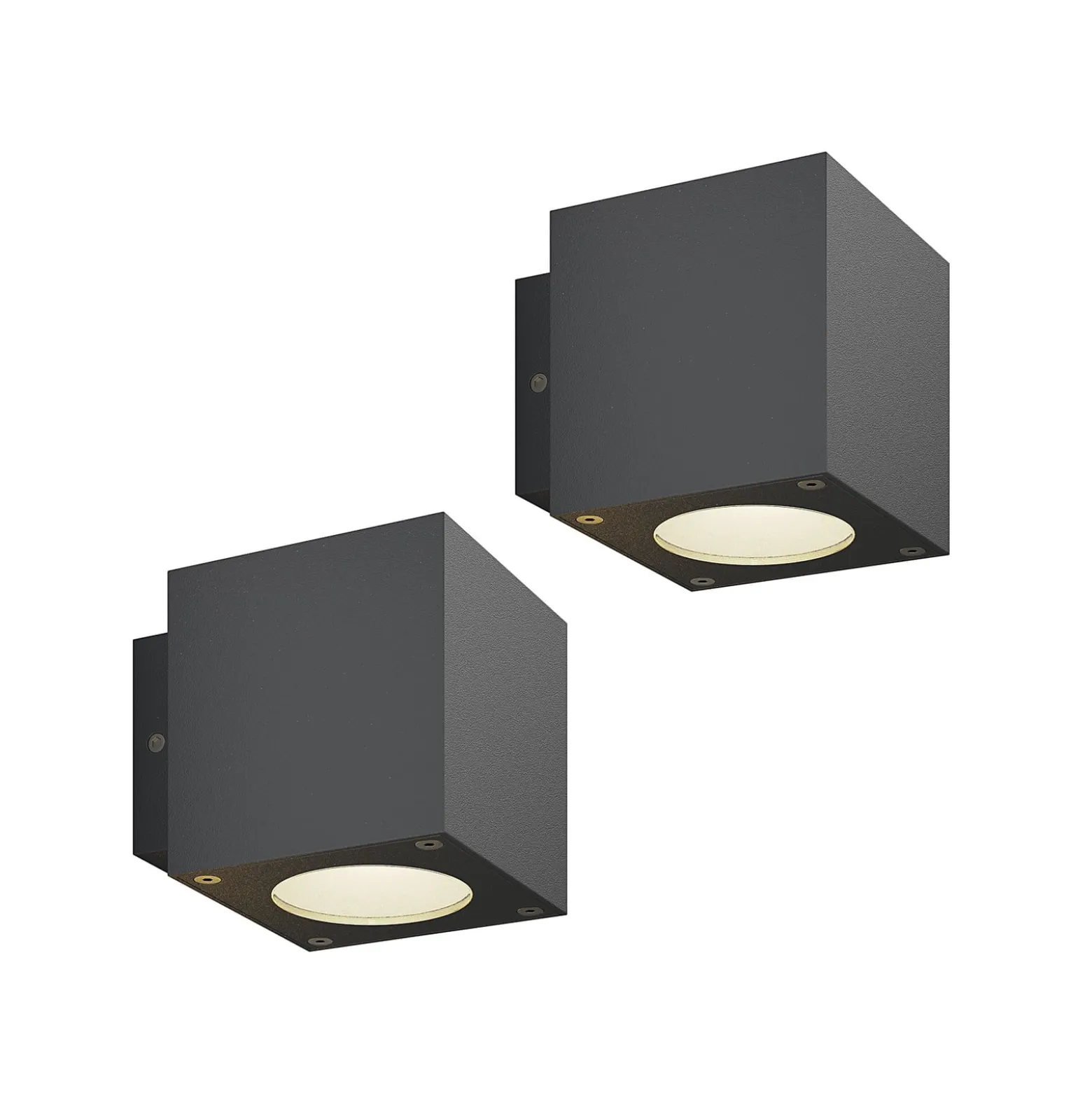 LED-ulkoseinävalaisin Jarno, antrasiitti, 2 kpl, metalli, 9cm