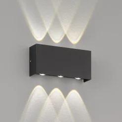 LED-ulkoseinävalaisin Nairobi, musta