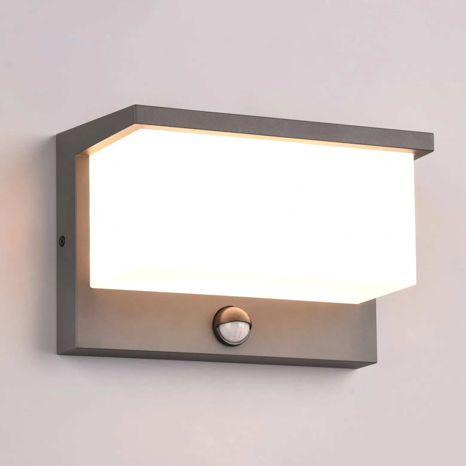 LED-ulkoseinävalaisin Nestos, liiketunnistin, IP54
