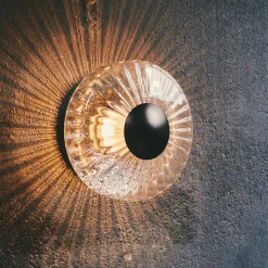 LED-ulkoseinävalaisin New Wave Optic, lasi, Ø 26 cm, IP65