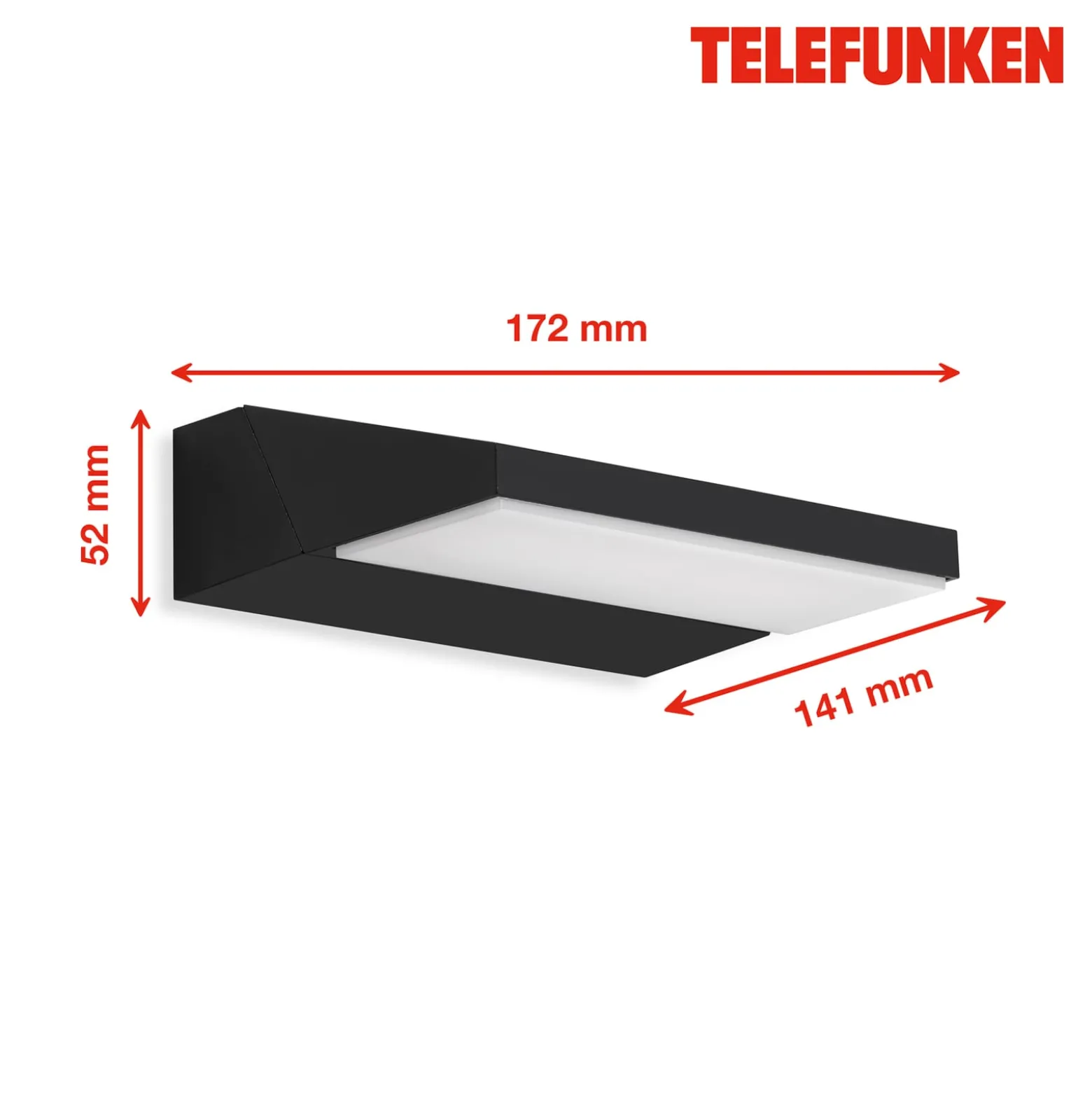 LED-ulkoseinävalo Bergen kääntyvä, musta 4 000 K
