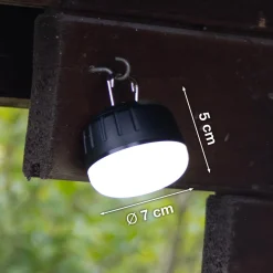 LED-ulkovalaisin 850948, musta/valkoinen, Ø 7 cm, muovi