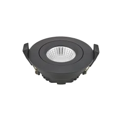 LED upotettava kattospotti Diled, Ø 8,5 cm 6 W Dim-To-Warm musta