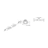 LED upotettava valaisin Eco SR 68 valkoinen 2700 K Ø 8,5 cm alumiini