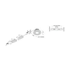 LED upotettava valaisin Eco SR 68 valkoinen 2700 K Ø 8,5 cm alumiini