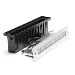 LED upotettu lattiavalaisin Jeremia, 32,8cm, lämmin valkoinen