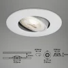 LED-uppokohdevalo 7602 3x, IP65 3000 K mattakromi