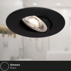 LED-uppokohdevalo 7602 3x, IP65, 3 000 K, musta