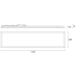 LED-uppopaneeli START, valkoinen, 120 x 30 cm, DALI, CCT 33 W, UGR19