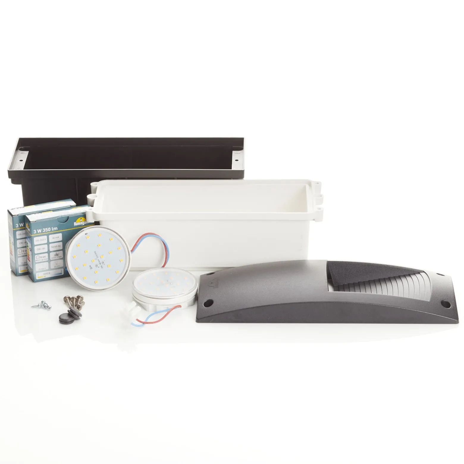 LED-uppovalaisin Leti 300-VP musta 2x3W CCT