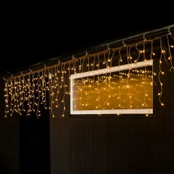 LED-valoverho jääsade keltainen transp. 5m