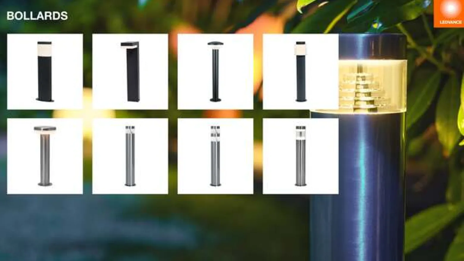 LEDVANCE LED-pylväsvalaisin Endura Hybrid Orion Double, ruostumaton teräs