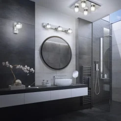 LEDVANCE LED-seinävalaisin Orbis Flame, 1-valo, kromi, IP44
