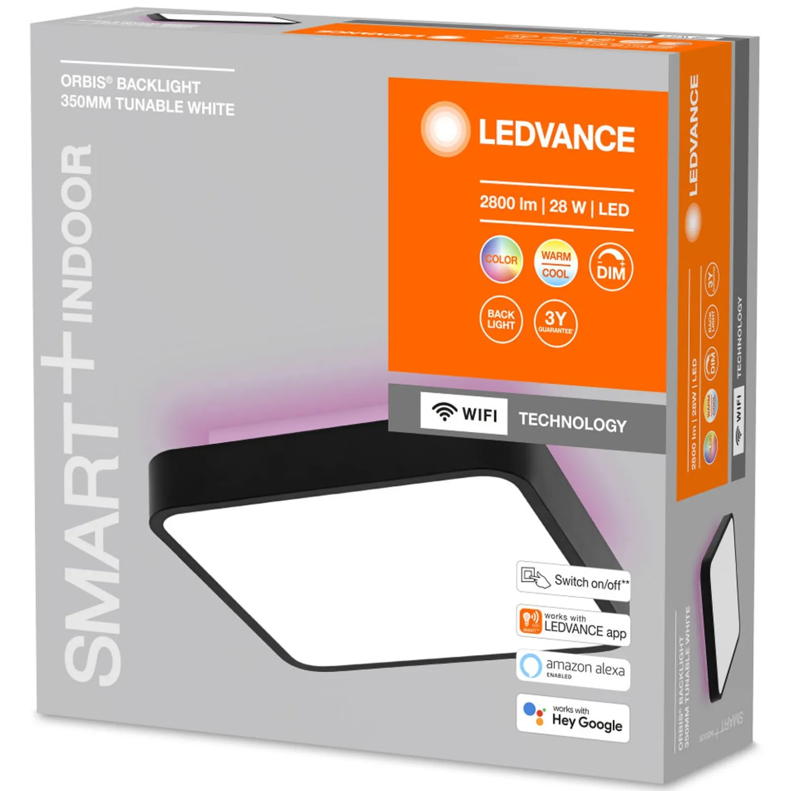 LEDVANCE SMART+ WiFi Orbis Backlight musta 35x35