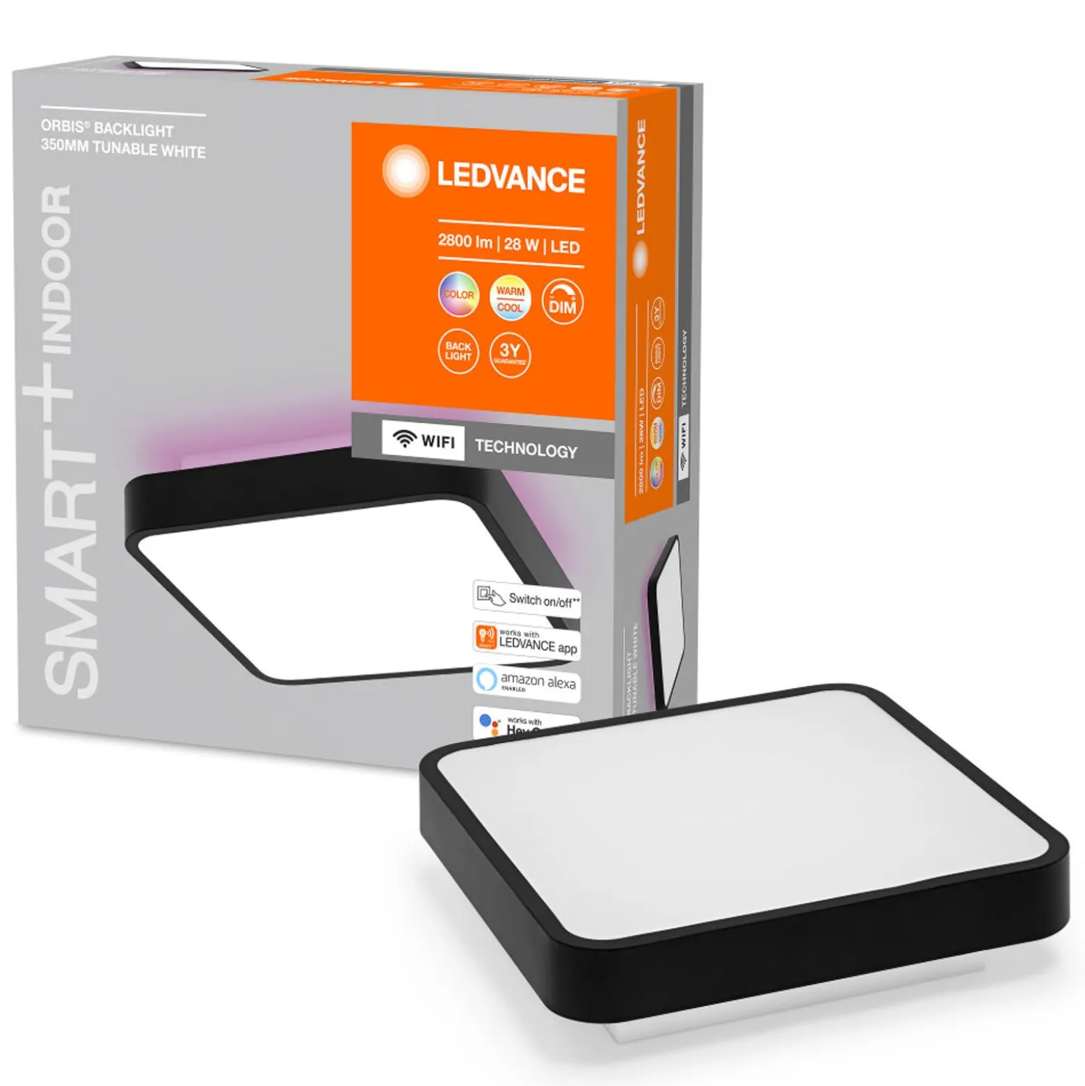 LEDVANCE SMART+ WiFi Orbis Backlight musta 35x35