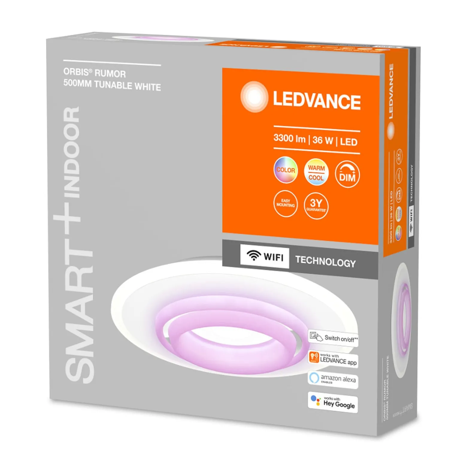 LEDVANCE SMART+ WiFi Orbis Rumor-LED-kattovalaisin