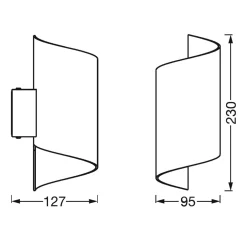 LEDVANCE SMART+ WiFi Orbis Wall Twist, musta
