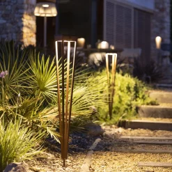 Les Jardins LED-aurinkolamppu Tinka, corten, 90 cm, maapiikki