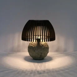 Les Jardins LED-pöytävalaisin Alba, harmaa/beige, korkeus 41 cm