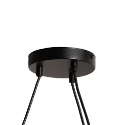 Libra olohuoneen valaisin, savunharmaa/musta, Ø 70 cm, 5-valo.