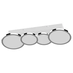 Lightme-LED-kattovalaisin Aqua, 4-lamppuinen, CCT