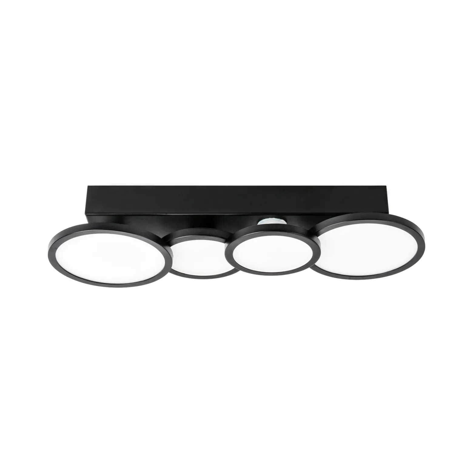 LIGHTME-LED-kattovalo Aqua GU10 4-lamppuinen musta