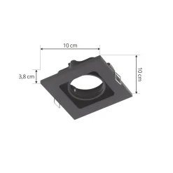 Lindby alasvalo Thorid, musta, 10 x 10 cm, 10 kpl, GU10