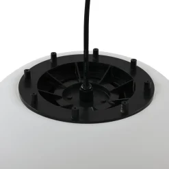 Lindby Alea -ulkoriippuvalaisin, valkoinen, muovi, Ø 38 cm