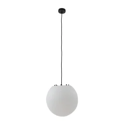 Lindby Alea -ulkoriippuvalaisin, valkoinen, muovi, Ø 38 cm