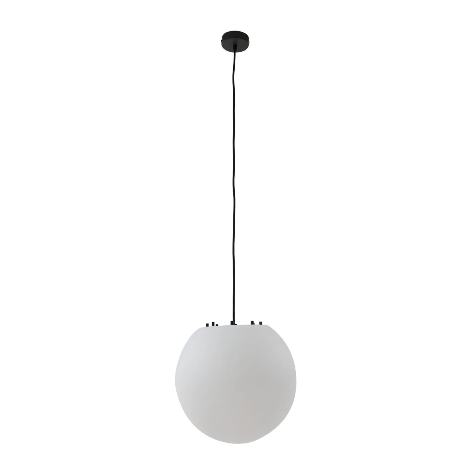 Lindby Alea -ulkoriippuvalaisin, valkoinen, muovi, Ø 38 cm