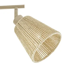 Lindby Anuva -kattokohdevalo, 86 cm, 5-lamppuinen, beige, paperi
