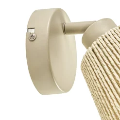 Lindby Anuva -seinäkohdevalaisin, beige, paperia, 1-lamppuinen, E14