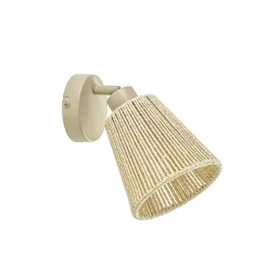 Lindby Anuva -seinäkohdevalaisin, beige, paperia, 1-lamppuinen, E14