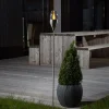Lindby aurinkokäyttöinen LED-valaisin Jari, korkeus 122 cm, ruostumaton teräs,