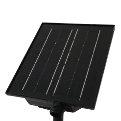 Lindby aurinkokäyttöinen LED-valaisin Lyris, musta, alumiini, 3 000 K