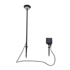 Lindby aurinkokäyttöinen LED-valaisin Lyris, musta, alumiini, 3 000 K