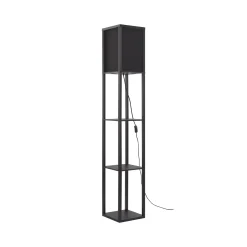 Lindby Birta-lattiavalaisin, musta, hylly, puu, 159 cm